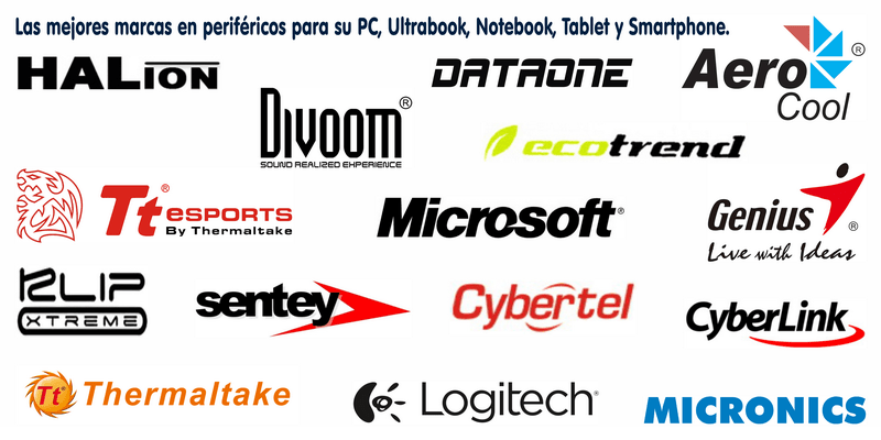 Las mejores marcas en periféricos para su PC, Ultrabook, Notebook, Tablet y Smartphone.