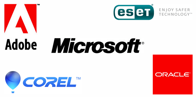 Licencias de software de las marcas mas prestigiosas: Adobe, Corel, ESET, Microsoft, Oracle, Etc.
